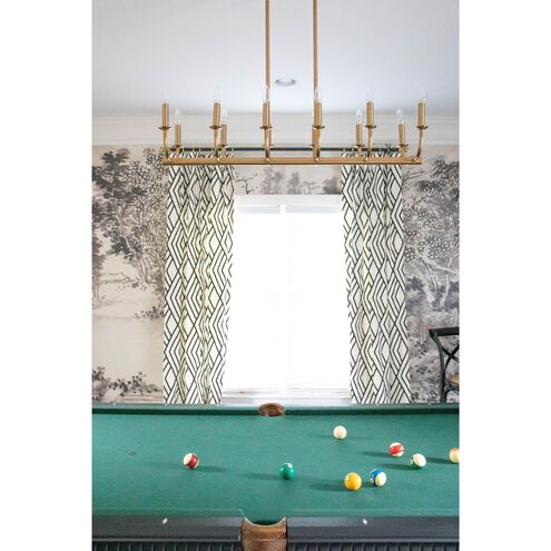 Bailey 12 Light 42 inch Aged Brass Chandelier Ceiling Light