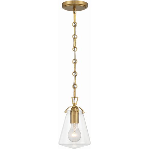 Voss 1 Light 5.75 inch Luxe Gold Mini Pendant Ceiling Light