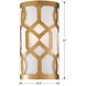 Jennings Bath Sconce Wall Light in Aged Brass