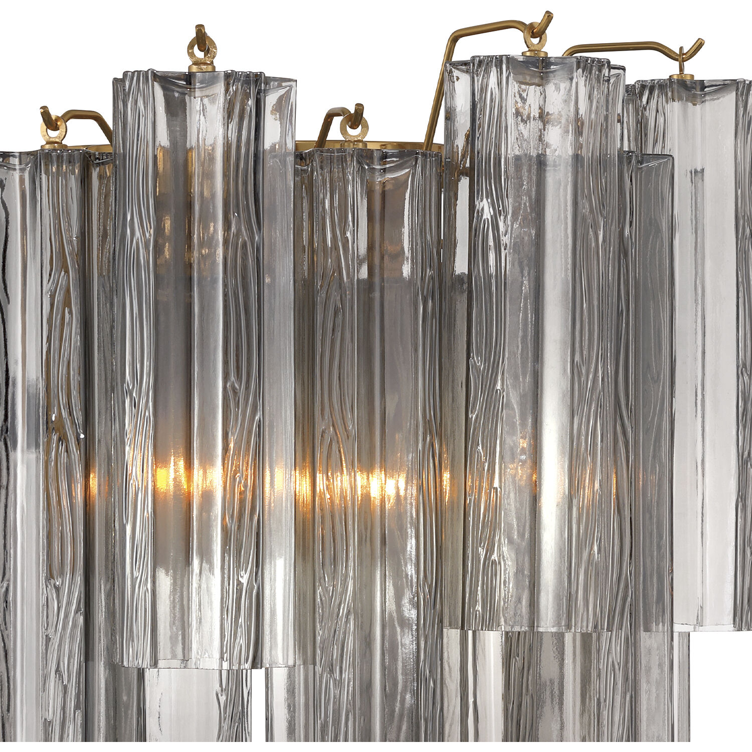 Addis Bath Wall Light in Aged Brass, Smoke