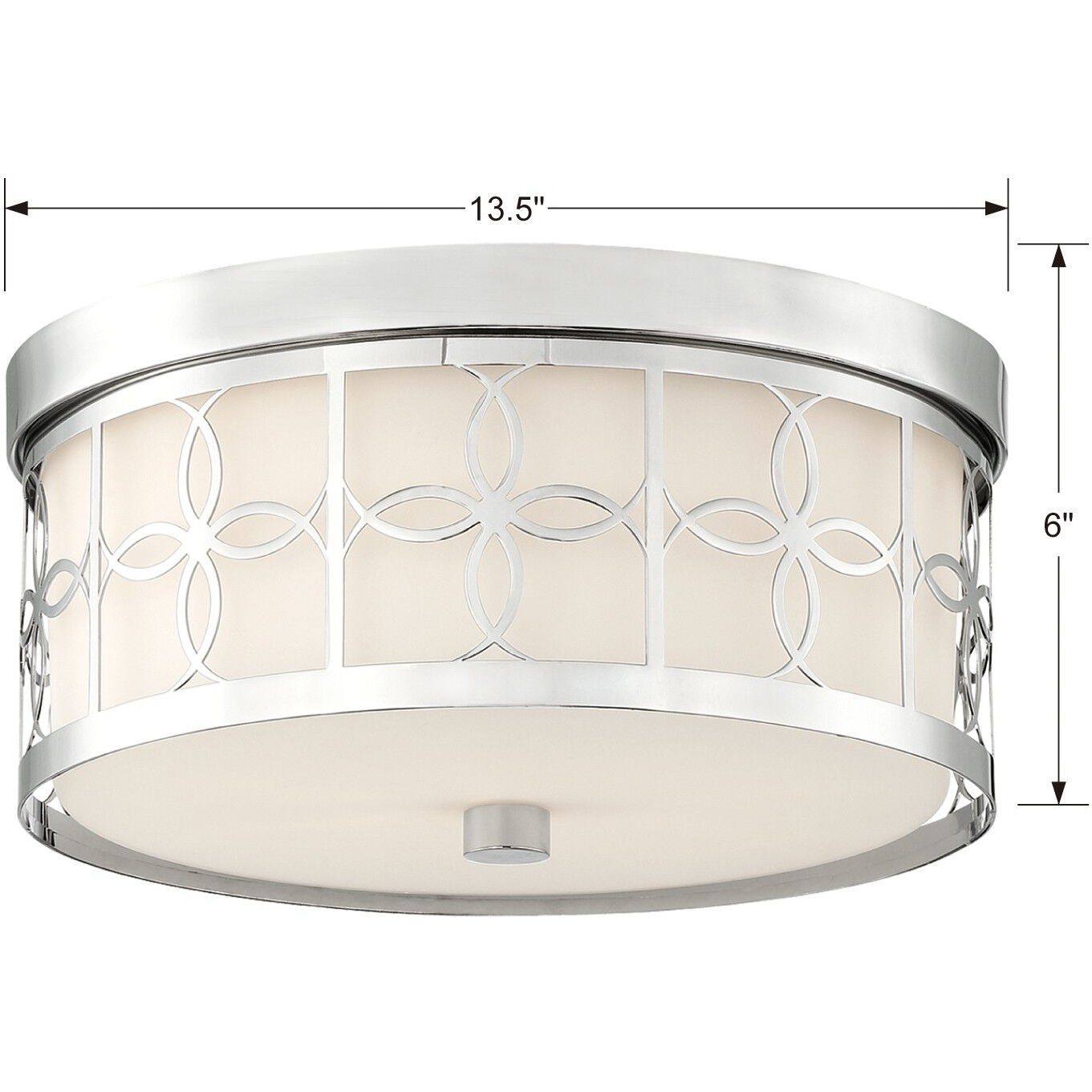 Anniversary 2 Light 13.5 inch Polished Nickel Flush Ceiling Light