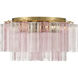 Addis 7 Light 22.25 inch Aged Brass Flush Mount Ceiling Light in Spring