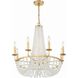 Bella 8 Light 26 inch Antique Gold Chandelier Ceiling Light