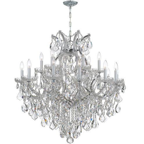 Maria Theresa 19 Light 38 inch Polished Chrome Chandelier Ceiling Light in Clear Italian