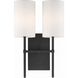 Veronica Bath Wall Light in Black Forged