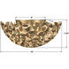 Cora 3 Light 16 inch Soft Gold Flush Ceiling Light
