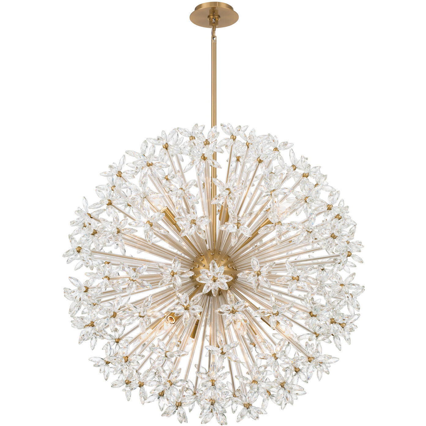 Adley 12 Light 34 inch Aged Brass Chandelier Ceiling Light