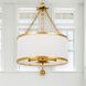 Broche 3 Light 14 inch Antique Gold Mini Chandelier Ceiling Light