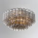 Addis 16 Light 32 inch Polished Chrome Flush Ceiling Light in Tronchi Glass Smoke