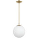 Orly 1 Light 14 inch Aged Brass Pendant Ceiling Light