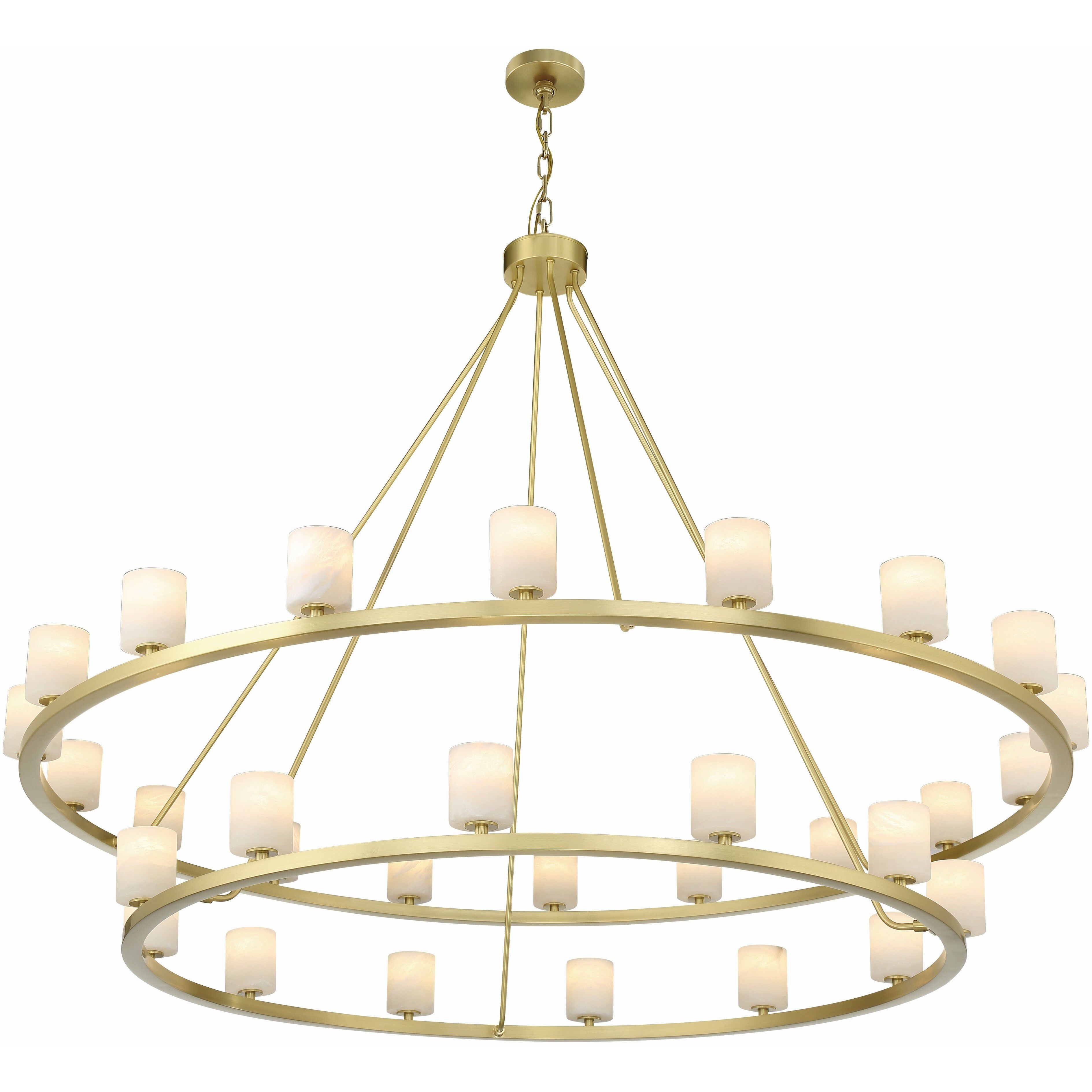 Aragon 30 Light 58.75 inch Soft Brass Chandelier Ceiling Light