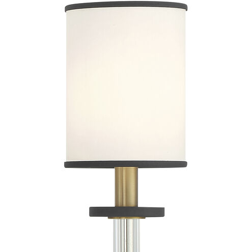 Hatfield 8 Light 33.25 inch Black Forged and Vibrant Gold Chandelier Ceiling Light
