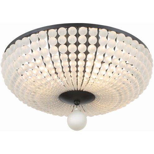 Bella 4 Light 18 inch Matte Black Semi Flush Ceiling Light