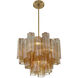 Addis 4 Light 17.75 inch Aged Brass Chandelier Ceiling Light in Amber