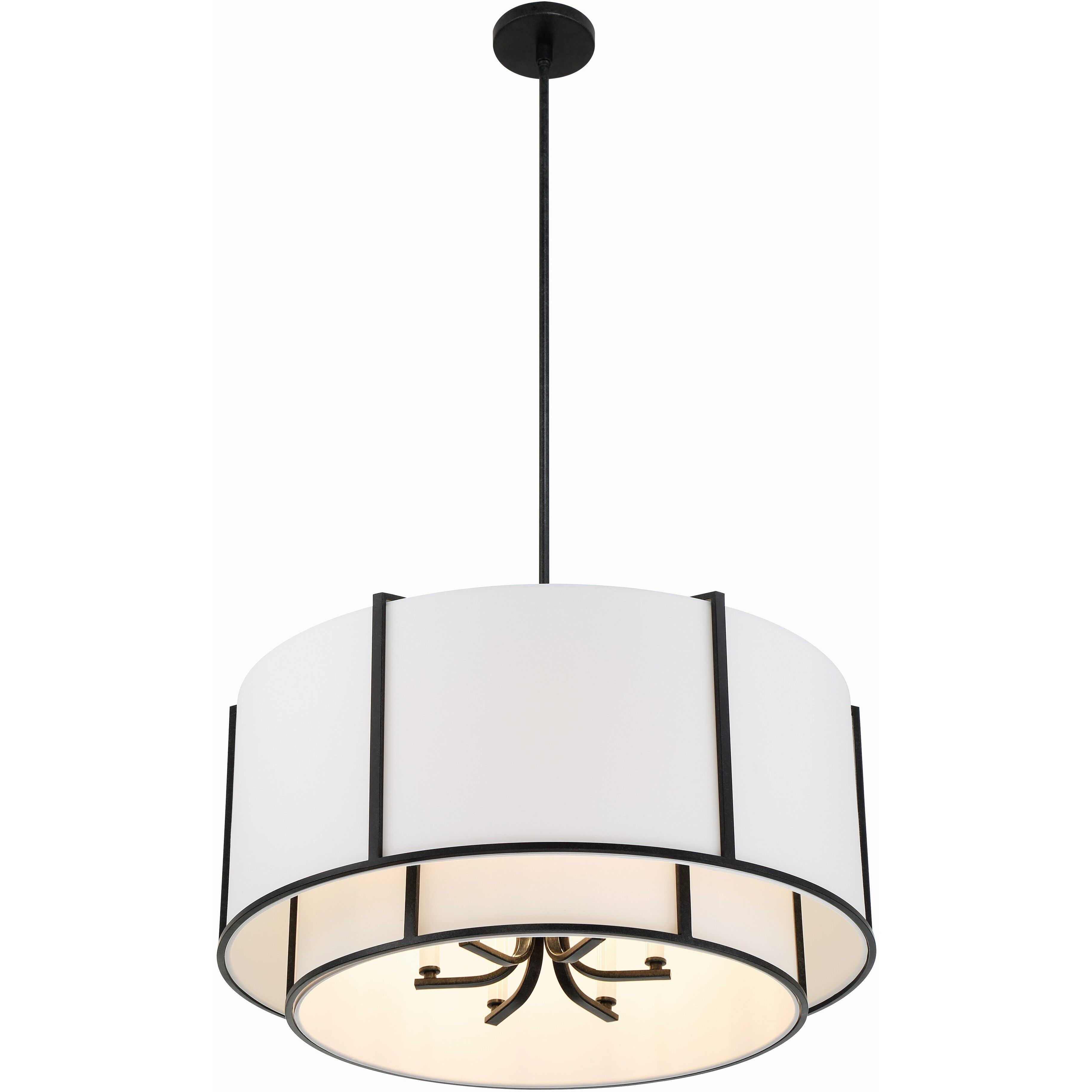 Carlyn 6 Light 28 inch Black Chandelier Ceiling Light