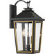 Hawkins Wall Sconce Wall Light in Matte Black and Textured Gold