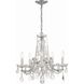 Maria Theresa 5 Light 20 inch Polished Chrome Chandelier Ceiling Light in Clear Swarovski Strass