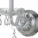 Traditional Crystal Sconce Wall Light in Clear Hand Cut, Polished Chrome