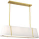 Fulton 4 Light 41.75 inch Antique Gold Linear Chandelier Ceiling Light