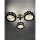 Kendal 6 Light 29.25 inch Vibrant Gold and Black Forged Semi Flush Ceiling Light