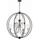 Sylvan 8 Light 40 inch Black Forged Chandelier Ceiling Light