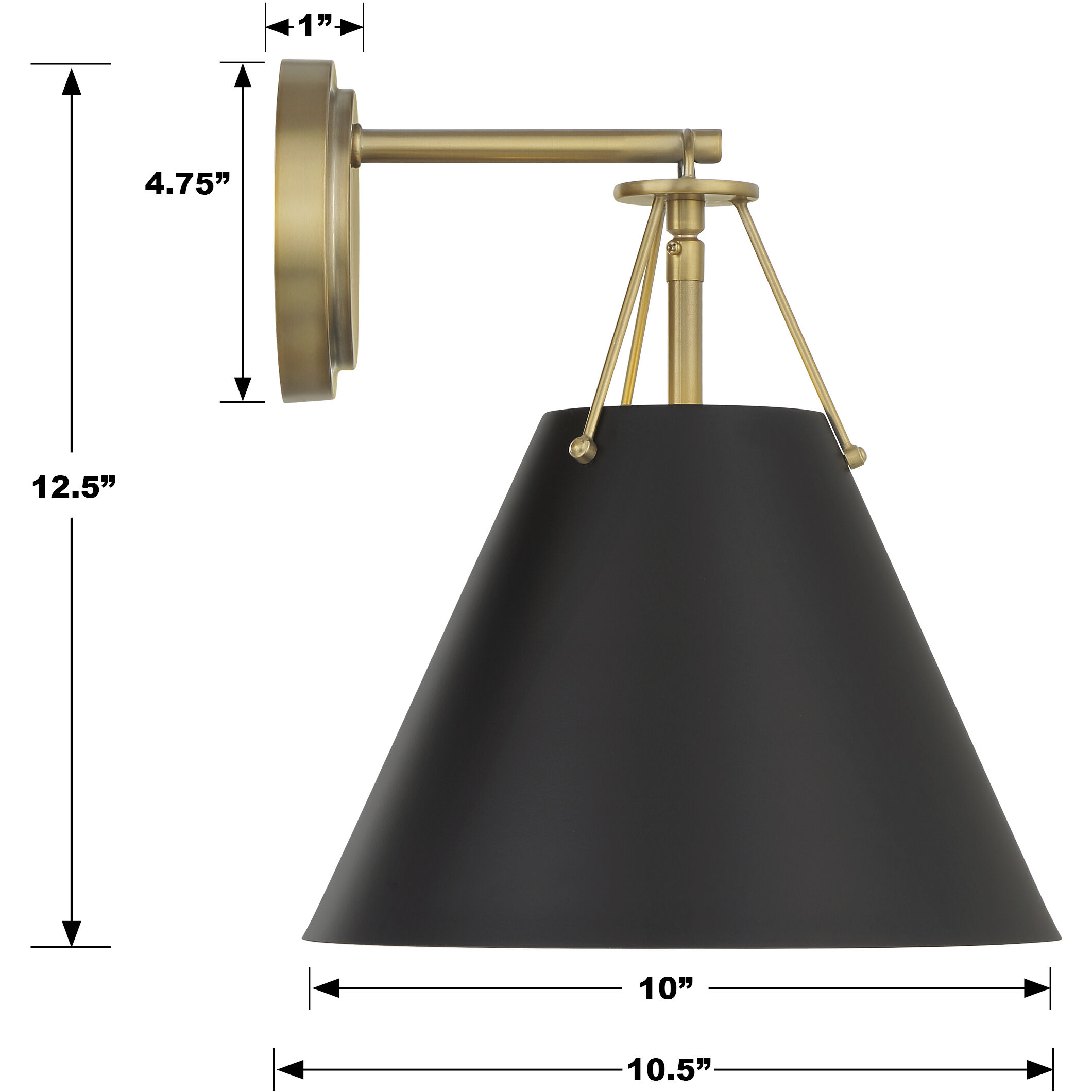 Xavier Bath Sconce Wall Light in Vibrant Gold