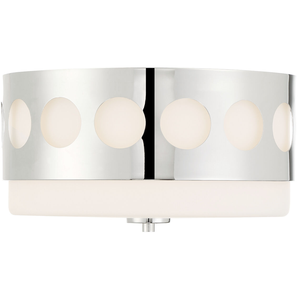 Kirby 2 Light 13.25 inch Polished Nickel Flush Ceiling Light