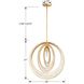 Doral 1 Light 20 inch Renaissance Gold Pendant Ceiling Light