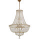 Roslyn 15 Light 28 inch Aged Brass Chandelier Ceiling Light