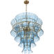 Abigail 21 Light 30 inch Aged Brass Chandelier Ceiling Light in Blue