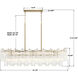 Addis 14 Light 51.75 inch Aged Brass Linear Chandelier Ceiling Light in Tronchi Glass Clear