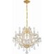 Maria Theresa 6 Light 20 inch Gold Chandelier Ceiling Light in Clear Italian