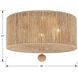 Jessa 3 Light 16 inch Burnished Silver Flush Ceiling Light