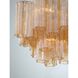 Addis 4 Light 17.75 inch Aged Brass Semi Flush Ceiling Light in Amber