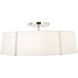 Fulton 6 Light 24 inch Polished Nickel Semi Flush Ceiling Light
