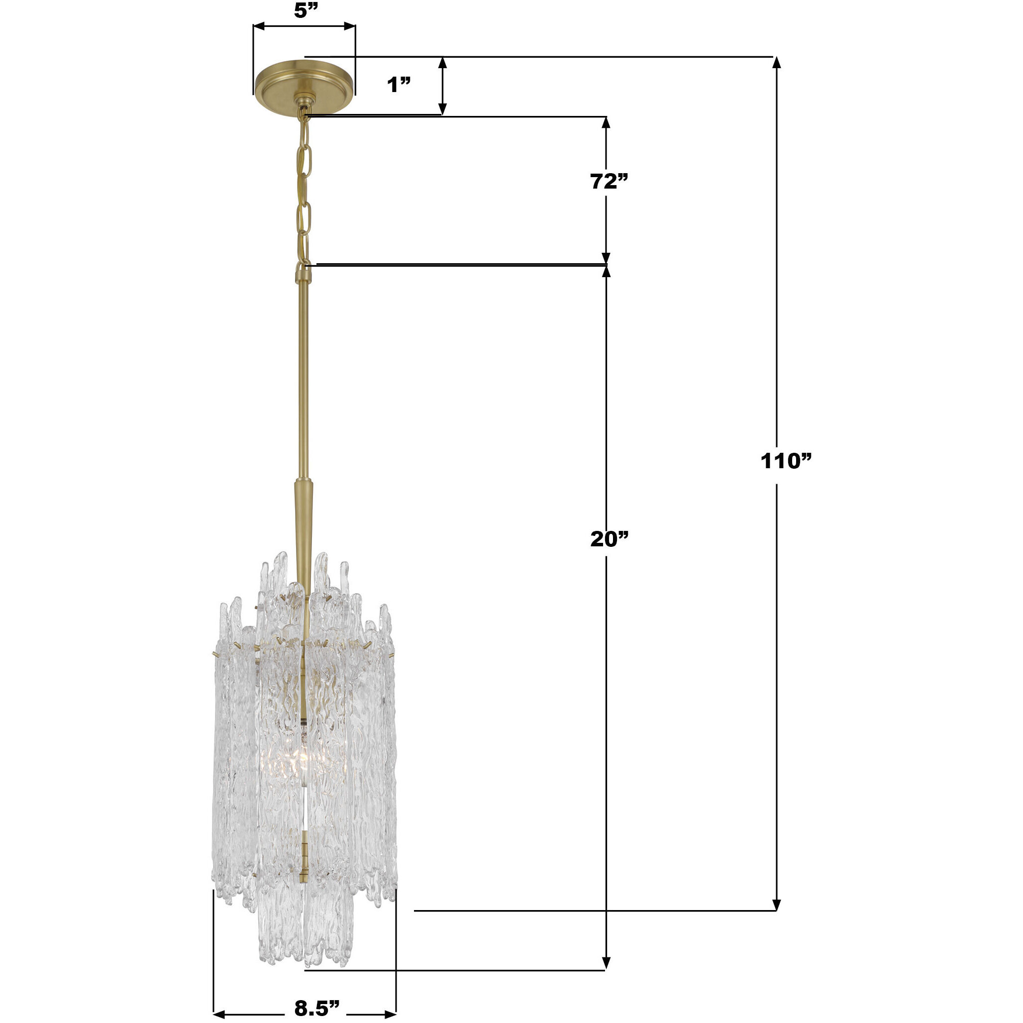 Ackerly 1 Light 8.5 inch Aged Brass Pendant Ceiling Light