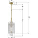 Ackerly 1 Light 8.5 inch Aged Brass Pendant Ceiling Light
