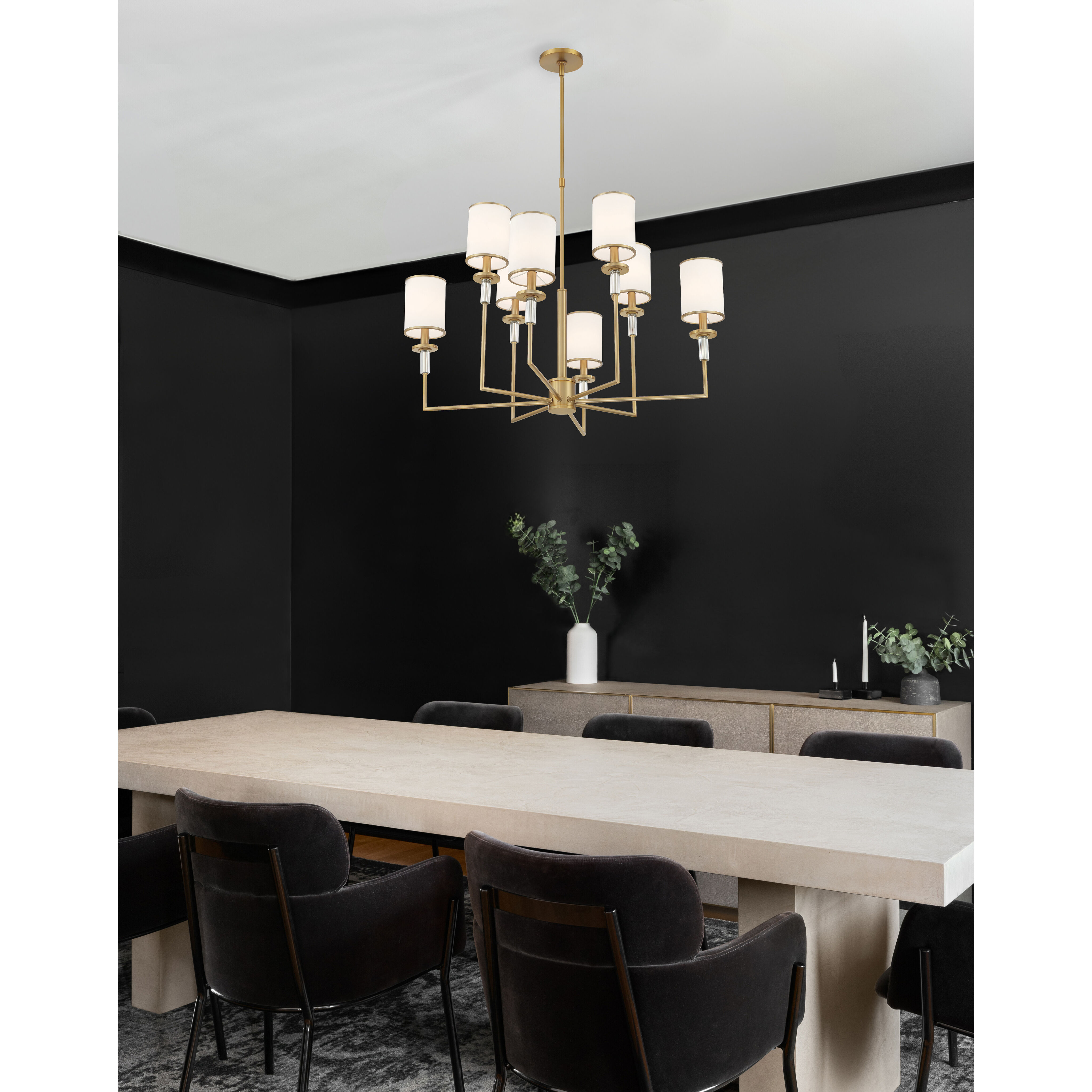 Hatfield 8 Light 33.25 inch Vibrant Gold Chandelier Ceiling Light