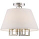 Westwood 5 Light 16 inch Polished Nickel Semi Flush Ceiling Light