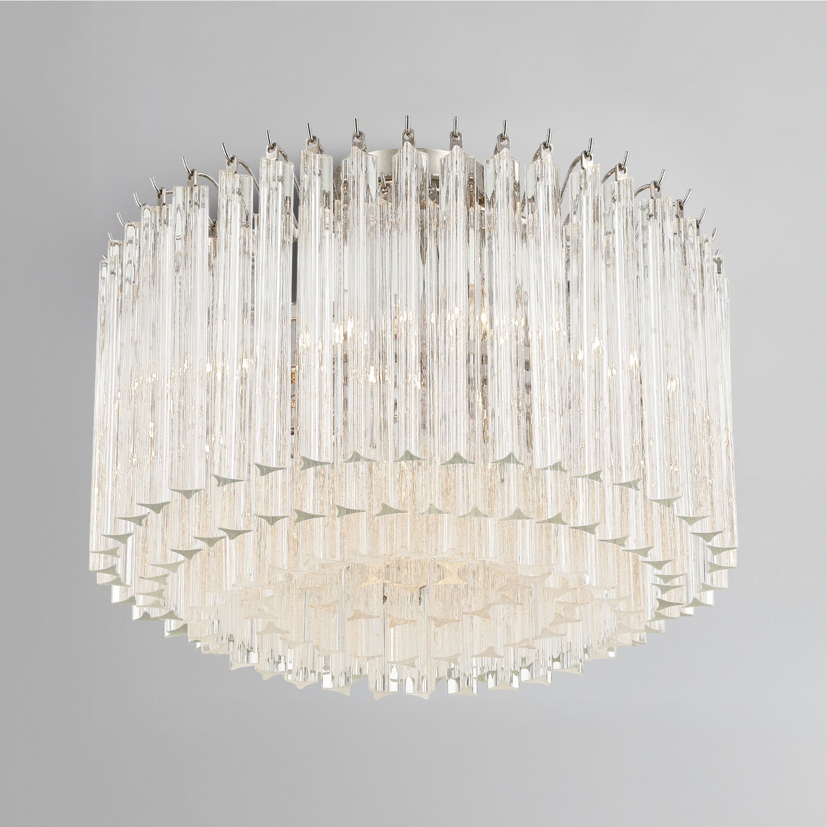 Lofton 5 Light 18 inch Polished Nickel Semi Flush Ceiling Light