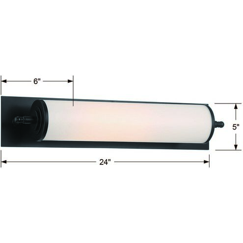 Foster LED 6 inch Matte Black Bathroom Vanity Light Wall Light