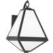 Glacier 2 Light 16.75 inch Black Charcoal Outdoor Sconce in White