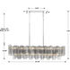 Addis 14 Light 51.75 inch Polished Chrome Chandelier Ceiling Light in Tronchi Glass Smoke