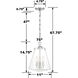 Voss 3 Light 11 inch Polished Nickel Pendant Ceiling Light