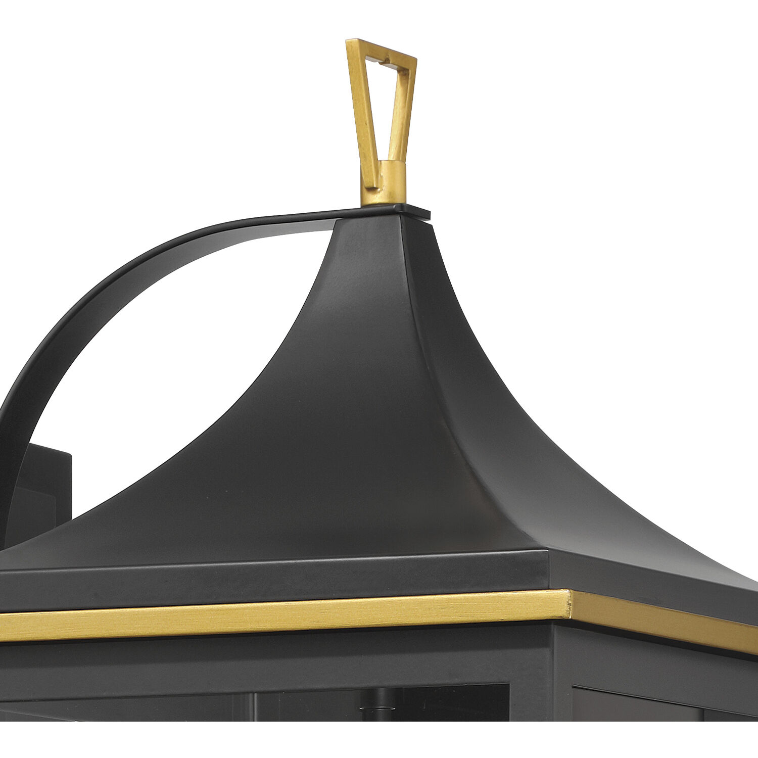 Simpson Wall Sconce Wall Light in Matte Black and Textured Gold