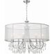 Hampton 8 Light 32 inch Polished Chrome Chandelier Ceiling Light