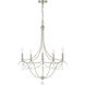 Metro 5 Light 27.5 inch Antique Silver Chandelier Ceiling Light