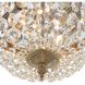 Waltham 2 Light 10 inch Olde Brass Flush Ceiling Light in Clear Hand Cut