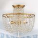 Arcadia 3 Light 15 inch Antique Gold Semi Flush Ceiling Light