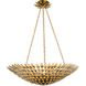 Broche 8 Light 30 inch Antique Gold Chandelier Ceiling Light